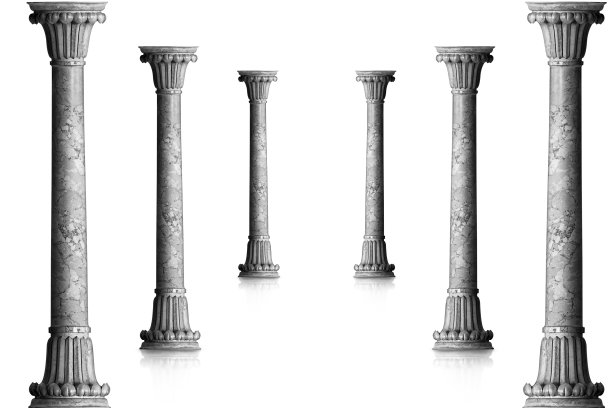 纹理柱子上的白色背景图片下载