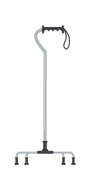 卡通扁对四藤条孤立在白色上图片下载