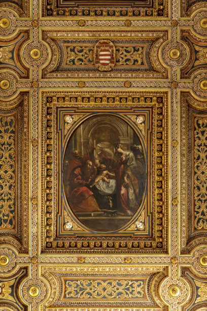 那不勒斯大教堂的天花板图片下载