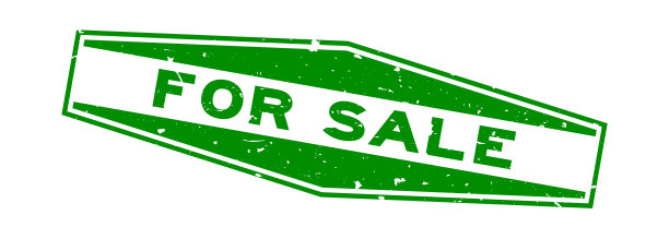 Grunge绿色出售字六角形橡胶印章印章白色背景图片下载