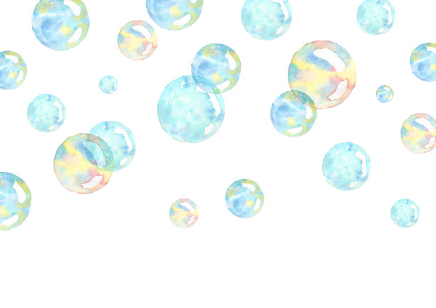 水彩泡沫图片下载