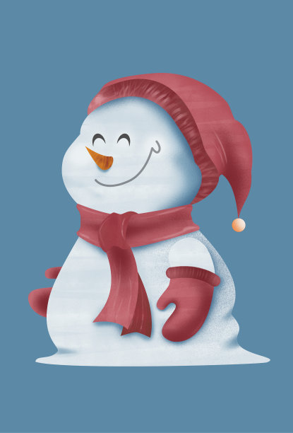 可爱的雪人笑图片下载