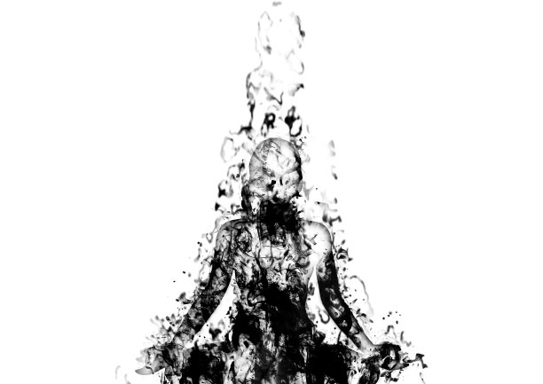 抽象女性沉思的背影图片下载