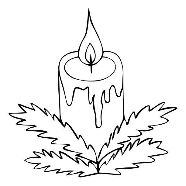 圣诞蜡烛图片下载