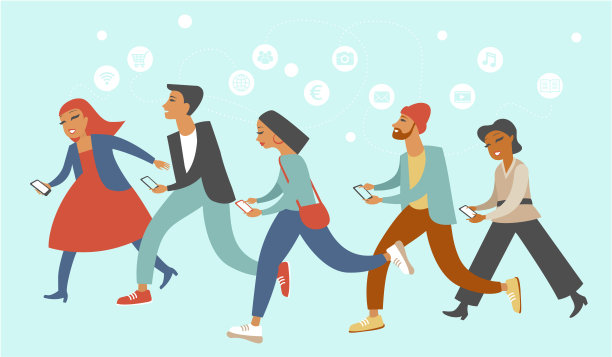 使用移动设备的人图片下载