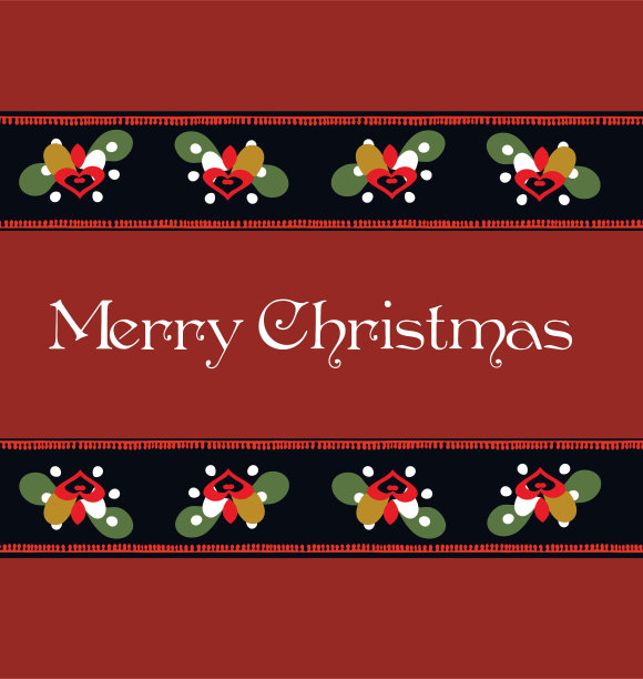 圣诞贺卡与黑暗复活节欧洲缎带装饰图片下载