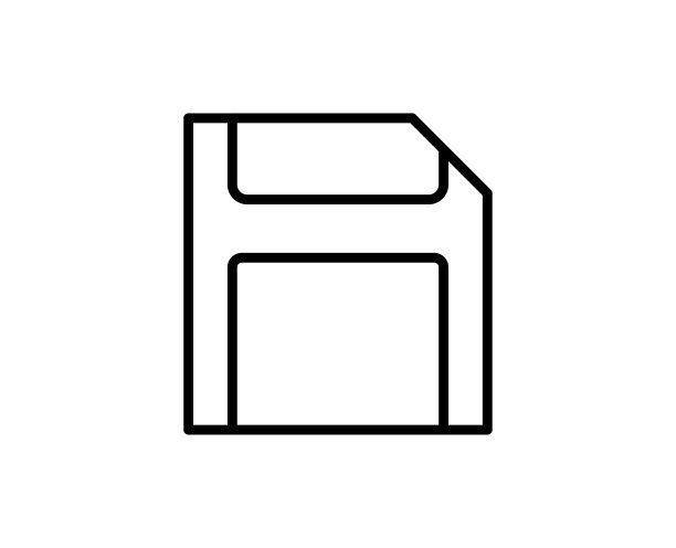 软盘线条图标图片下载