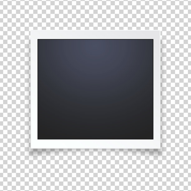 空白现实向量相框，孤立在透明的背景。图片下载
