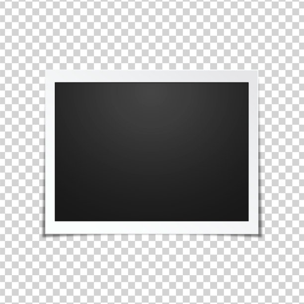 空白现实向量相框，孤立在透明的背景。图片下载