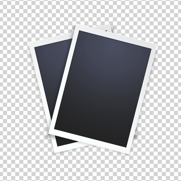 空白现实向量相框，孤立在透明的背景。图片下载