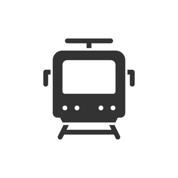 火车前视图矢量字形样式图标图片下载