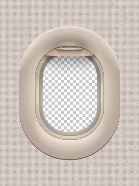 现实的米色舷窗孤立在空的空间图片下载
