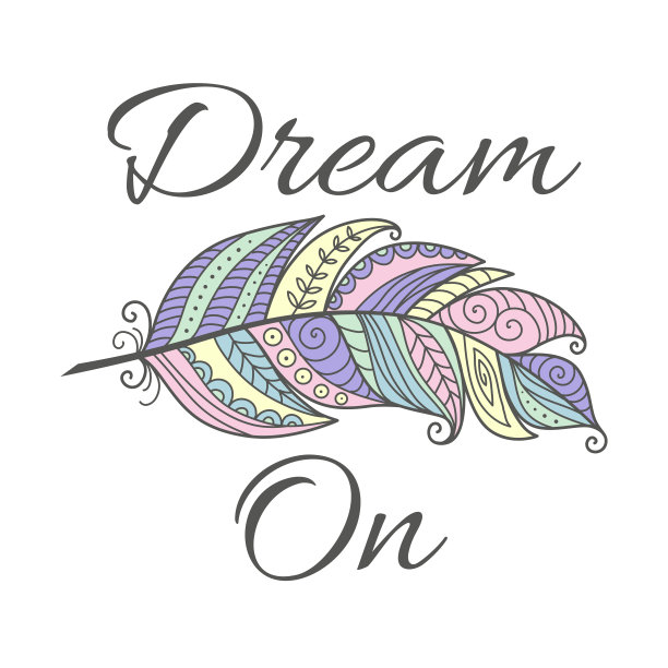 波西米亚风格的灵感引用与彩色装饰羽毛。矢量民族印花设计。图片下载