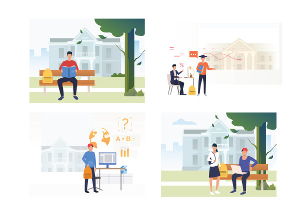 一群在大学学习的人图片下载