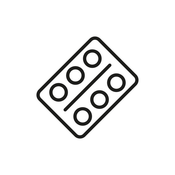 简约药丸线条图标图片下载