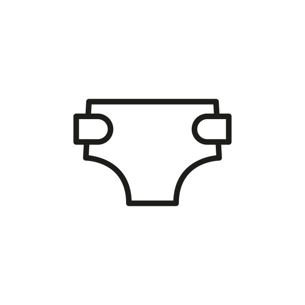 简易尿布线条图标图片下载