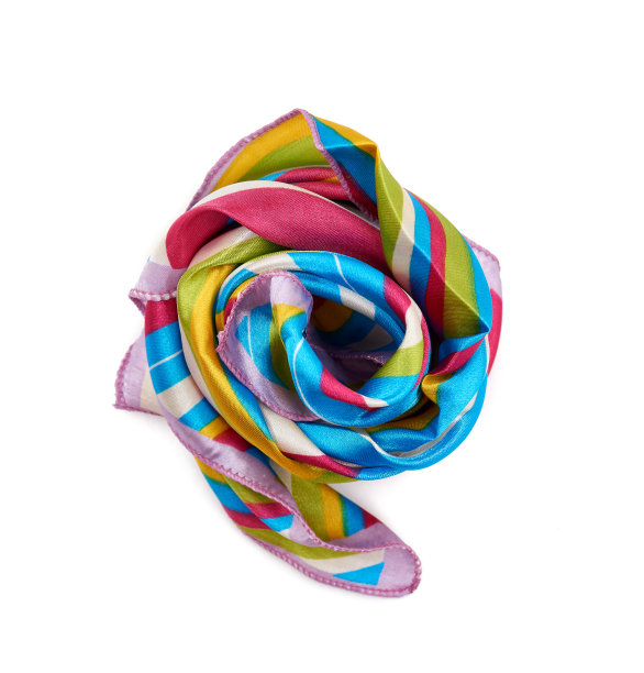 丝巾孤立在白色背景上。图片下载