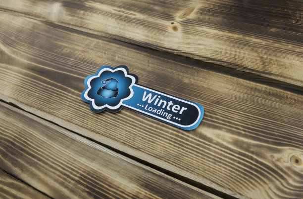 冬季装车贴纸和圣诞帽图片下载