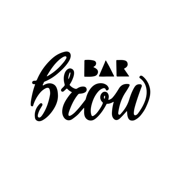 额吧书法短语。手绘字母组成，为一个眉毛酒吧，海报，横幅，化妆室，美容院，传单，传单。图片下载