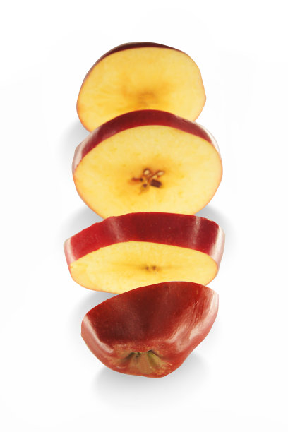 白色背景上的红苹果图片下载