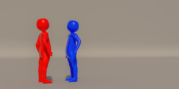 3d illustrator组人符号上的灰色背景，3d渲染的踢足球。包括一个选择路径。图片下载