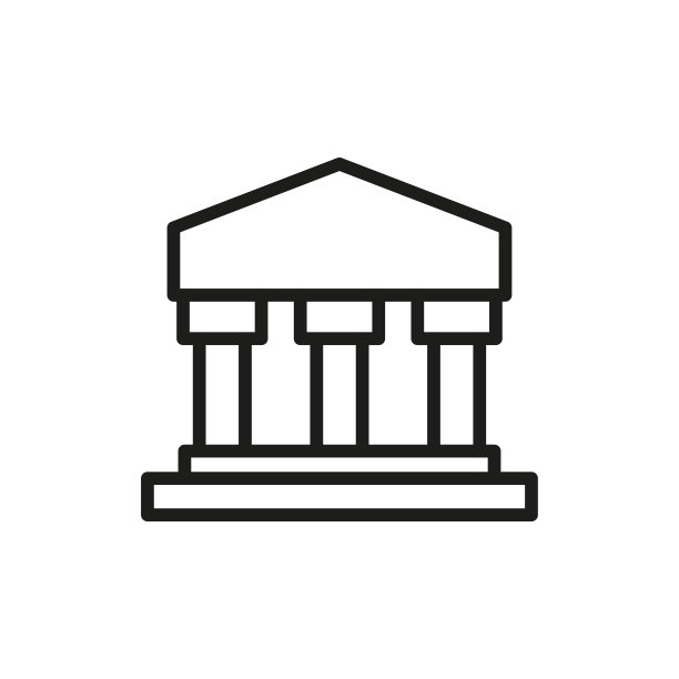 简单的银行线图标。图片下载