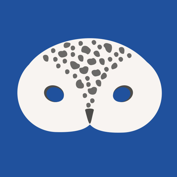 嘉年华北极动物面具卡通极地猫头鹰图片下载