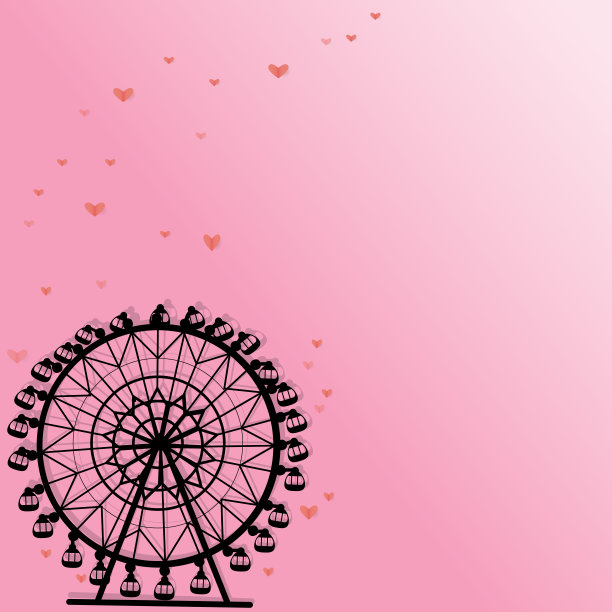 一个黑色的摩天轮图片下载