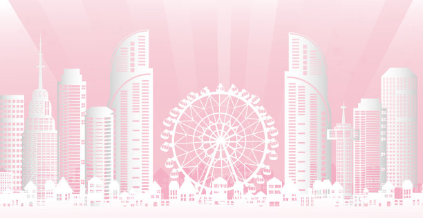 白色的摩天轮图片下载