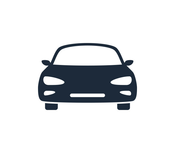 辆黑色轿车图标。孤立的矢量图图片下载