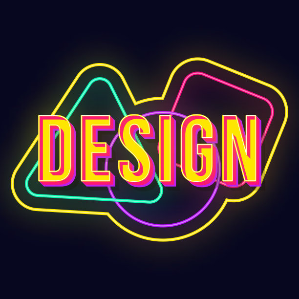 设计复古的3d矢量字体图片下载