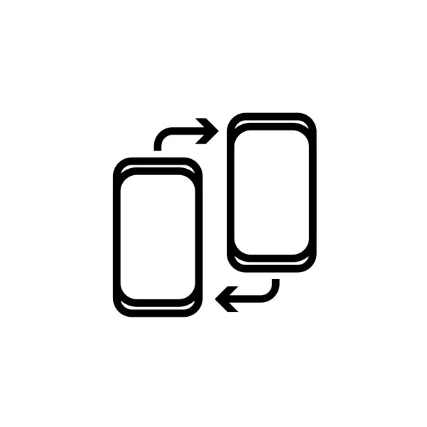 移动无线同步线性图标。带有Wi-Fi信号的智能手机，用于移动概念和Web设计的线性样式标志。共享Wifi连接轮廓矢量图标。符号、徽标图示。矢量图形图片下载