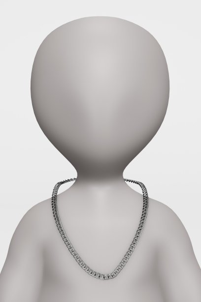 带项链的卡通人物的3D渲染图片下载