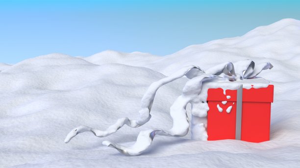 3D圣诞冬季景观图片下载