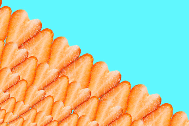 鲜草莓图案在蓝色的背景图片下载