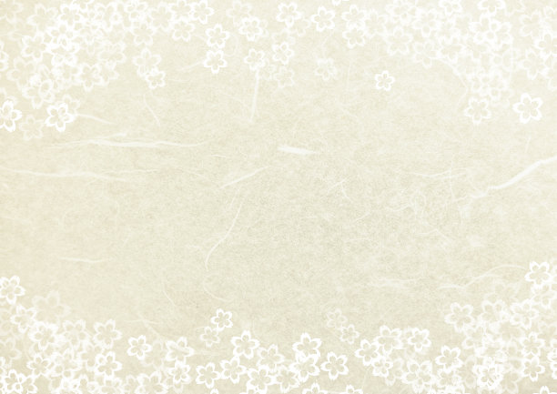 日本白纸纹理背景樱花素材图片