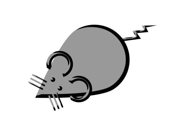 白色背景下的抽象老鼠图片下载