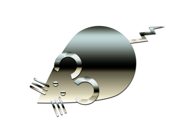 白色背景下的抽象老鼠图片下载