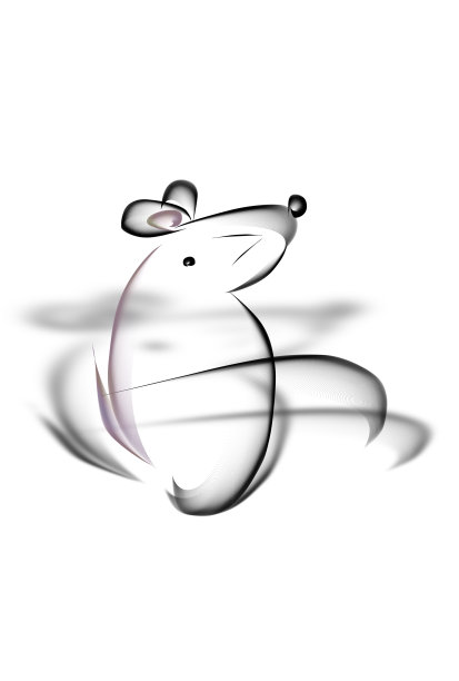 白色背景下的抽象老鼠图片下载