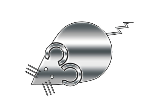 白色背景下的抽象老鼠图片下载