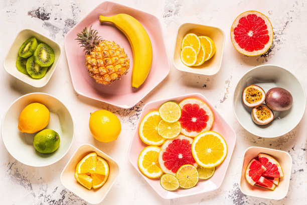 热带水果整片装盘图片下载