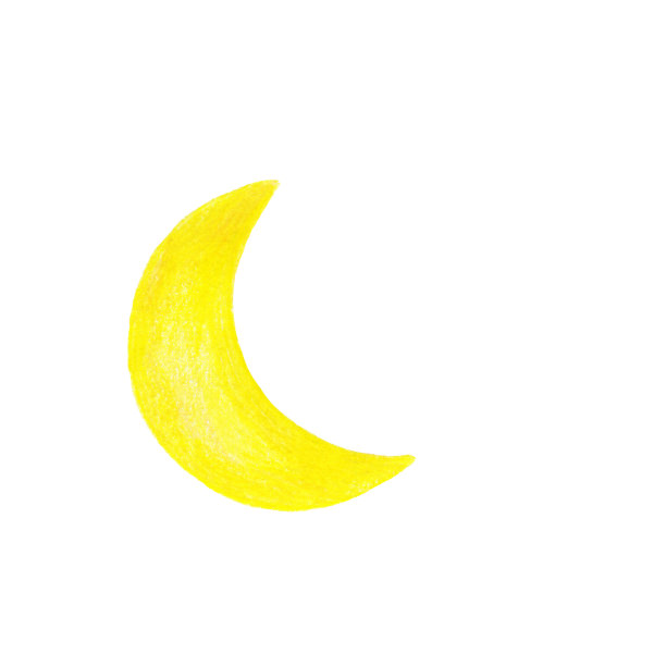 黄色明亮月亮的插图图片下载