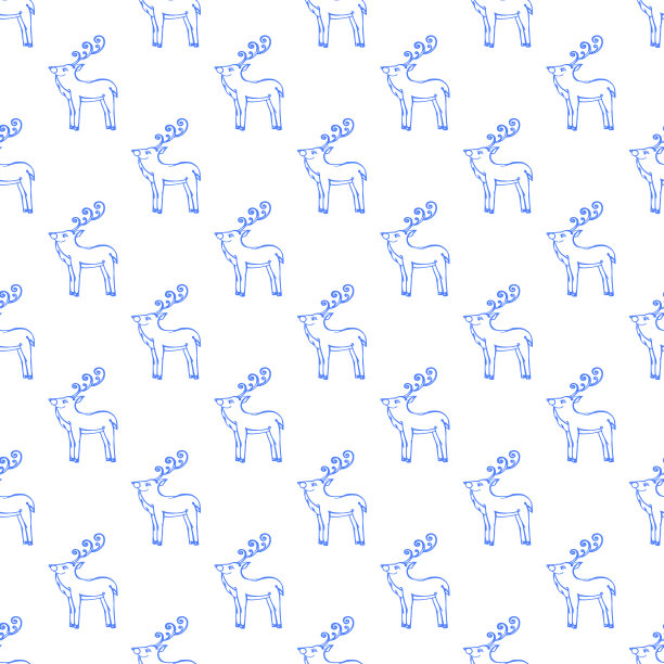 无缝图案与圣诞鹿图片下载