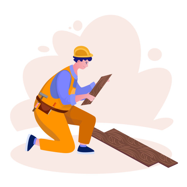 房屋维修和装修平面矢量插图集图片下载