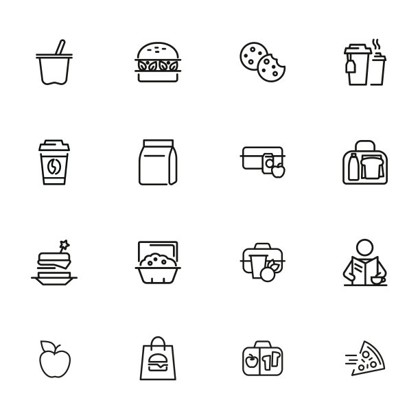 午餐线图标设置图片下载