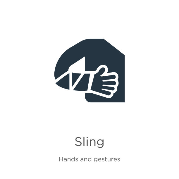 吊索图标矢量。时尚的扁吊带图标从手和手势收集孤立的白色背景。矢量插图可以用于网页和移动平面设计，标志，eps10图片下载