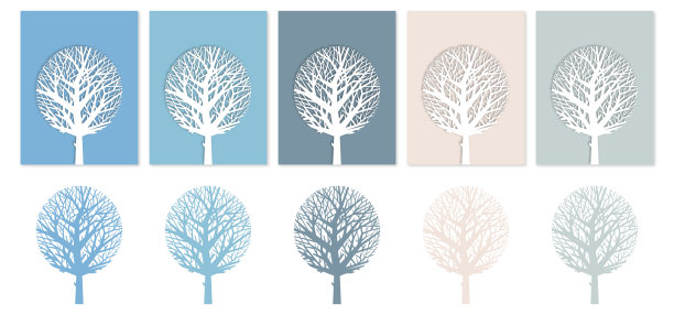 一个美丽的图形设计插图与一棵树的主题。图片下载