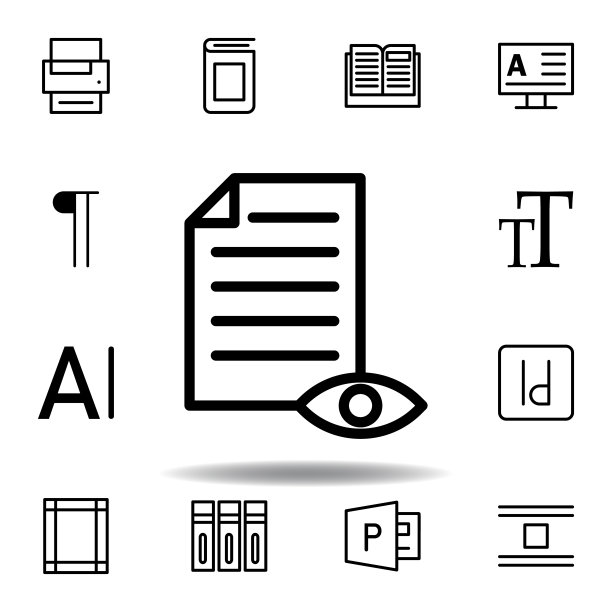 校对，眼睛，页面图标。可以用于网页，logo，手机应用，UI, UX图片下载