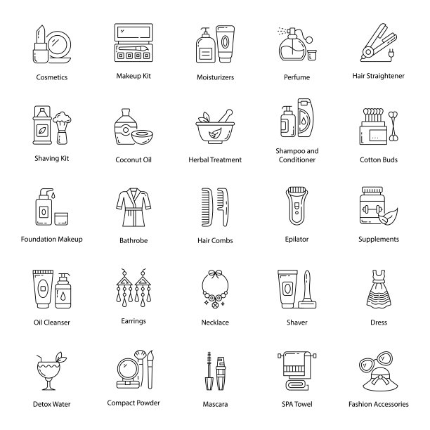 化妆系列图标包图片下载