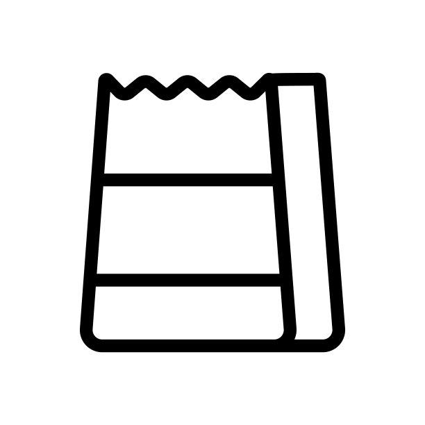 包装盒上的一次性矢量图标。孤立轮廓符号插图图片下载